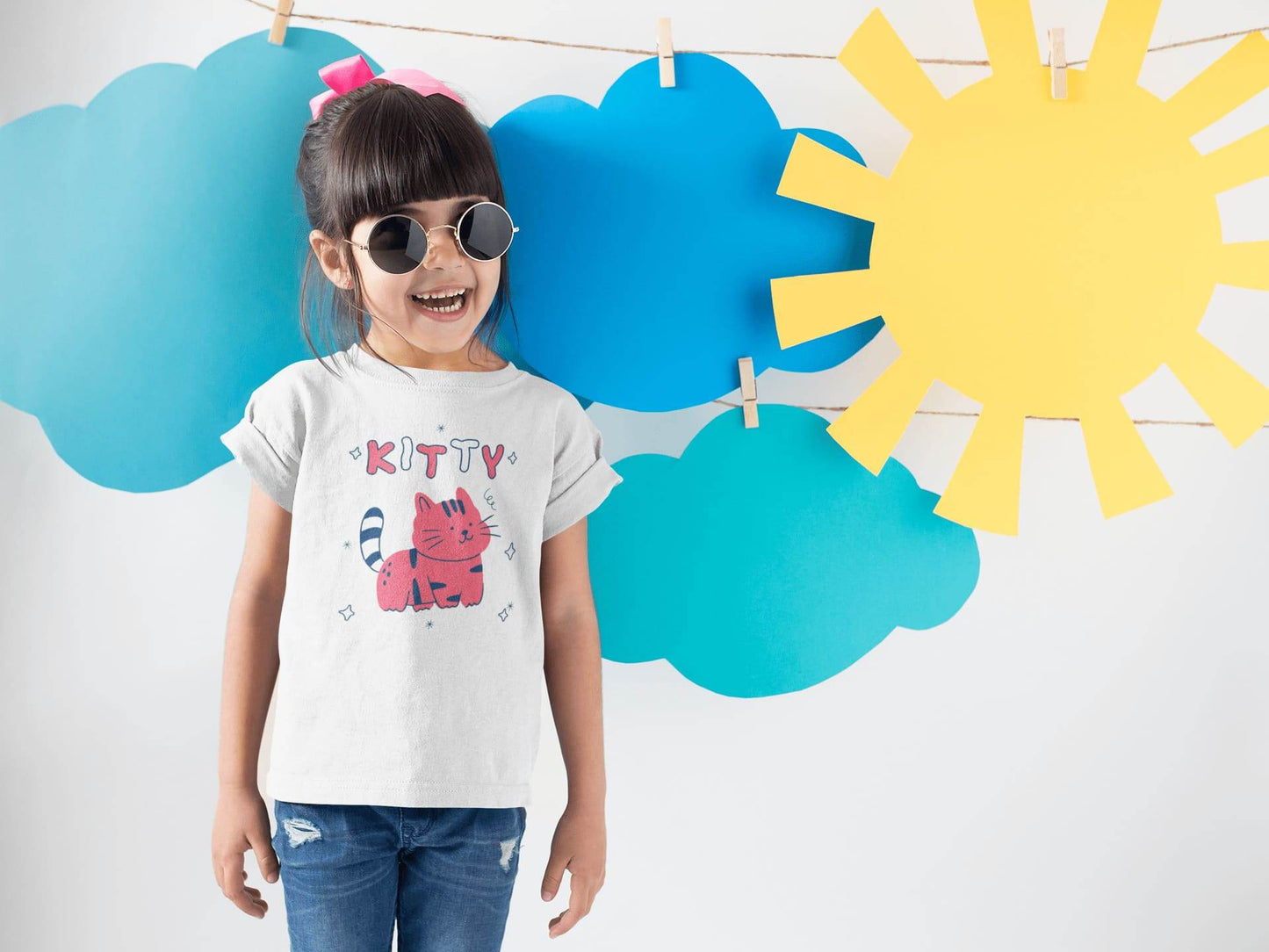 Kitty Kids T-Shirt – Cute Cartoon Cat #k18 - Psyque