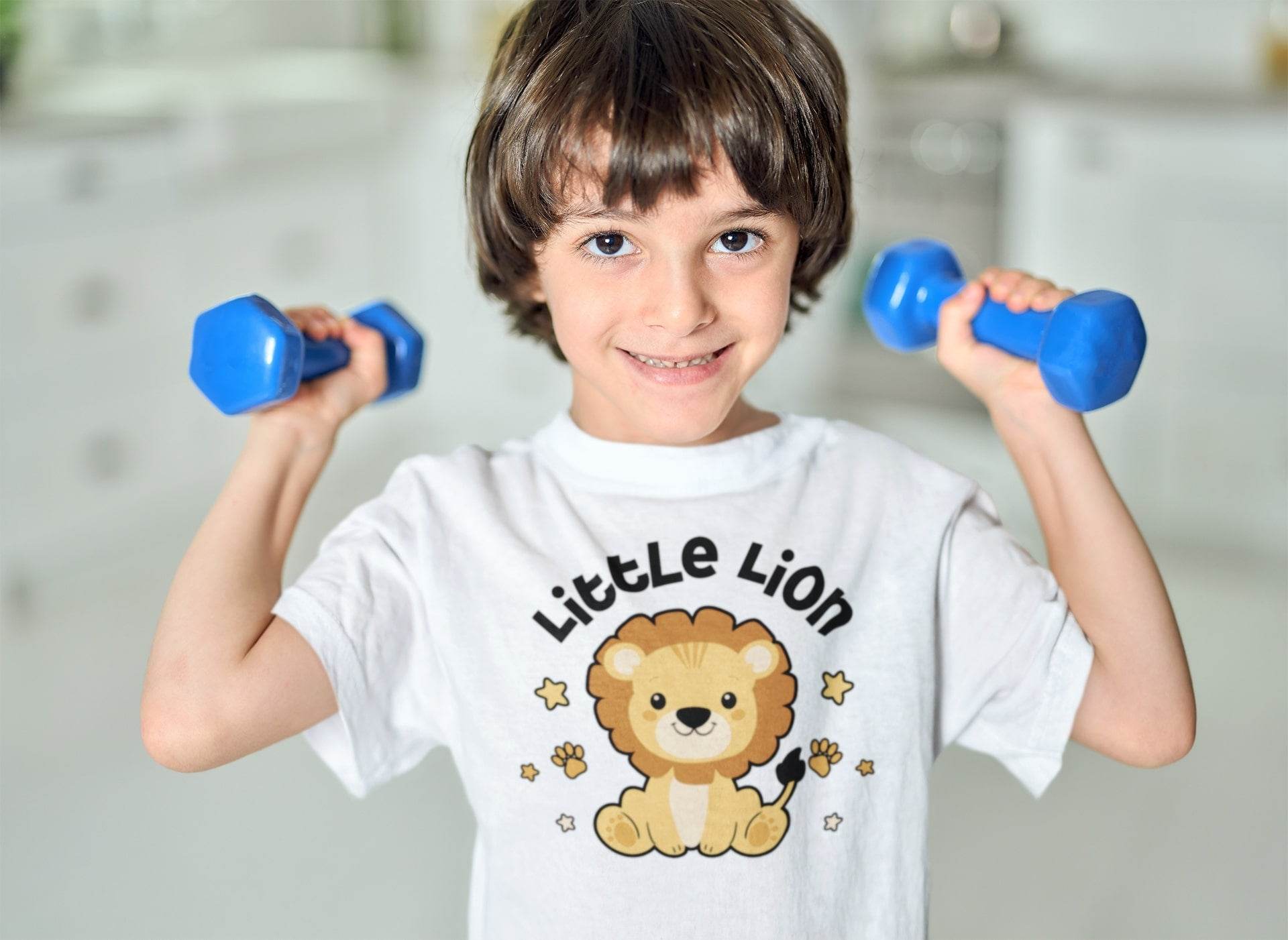 Little Lion Kids T-Shirt – Cute Jungle Animal Graphic #k13 - Psyque