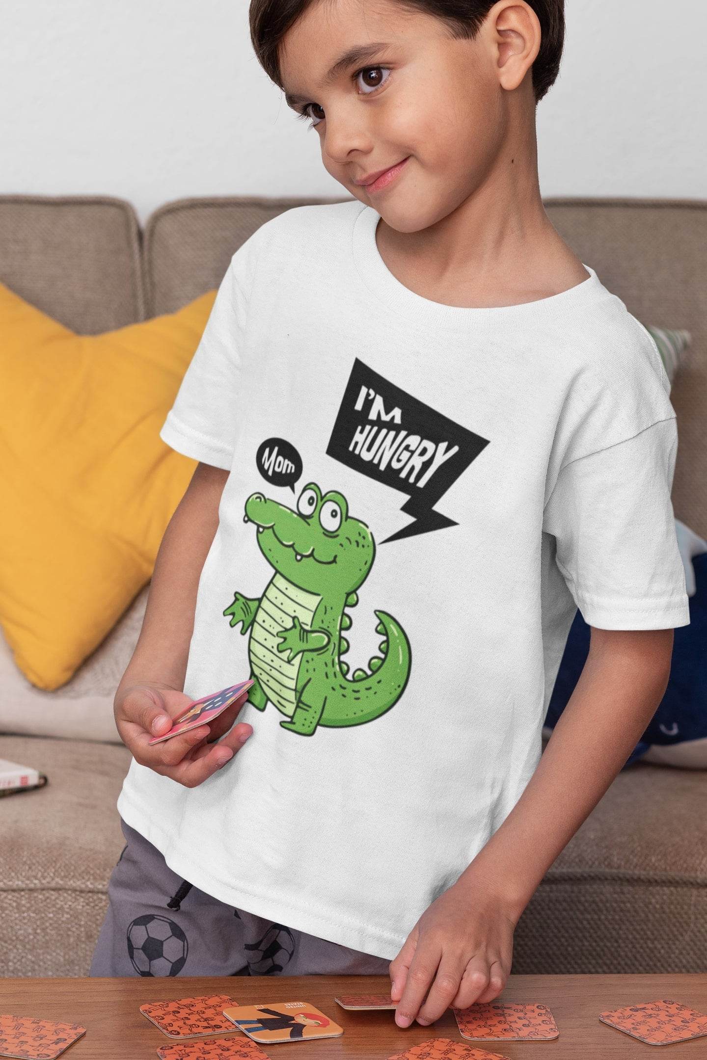 Hungry Croc Kids T-Shirt – Funny Cartoon Crocodile Tee #k16 - Psyque