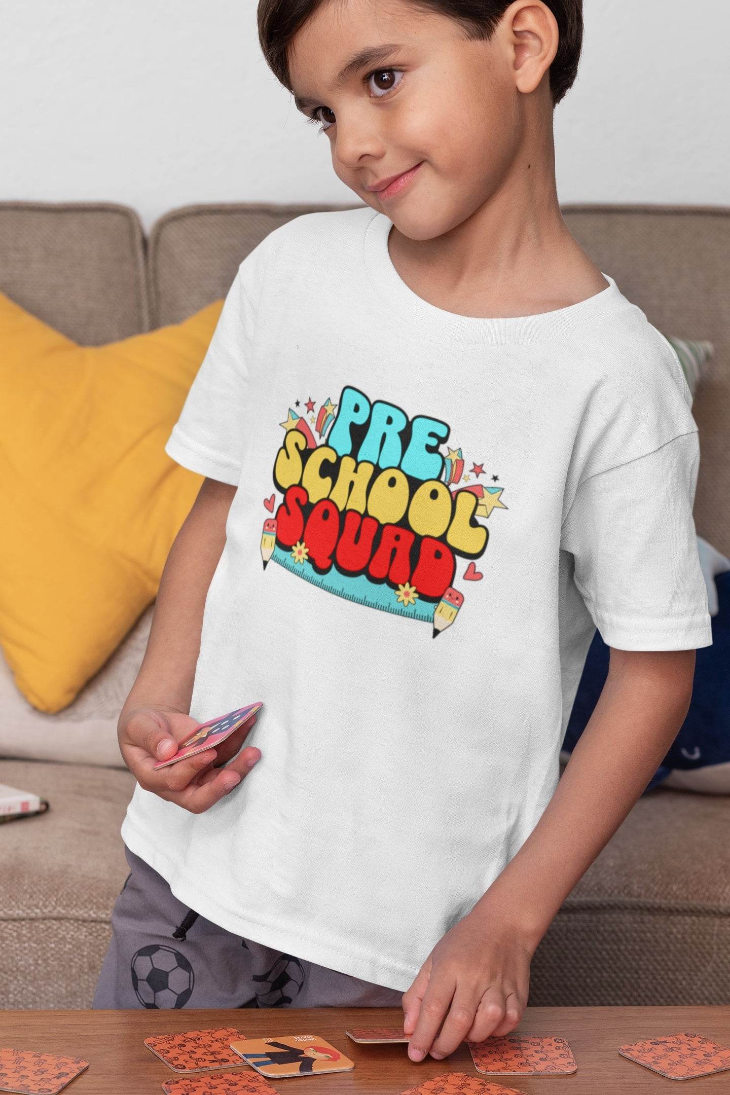 Preschool Squad Kids T-Shirt – Cute School Graphic Tee #k7 - Psyque