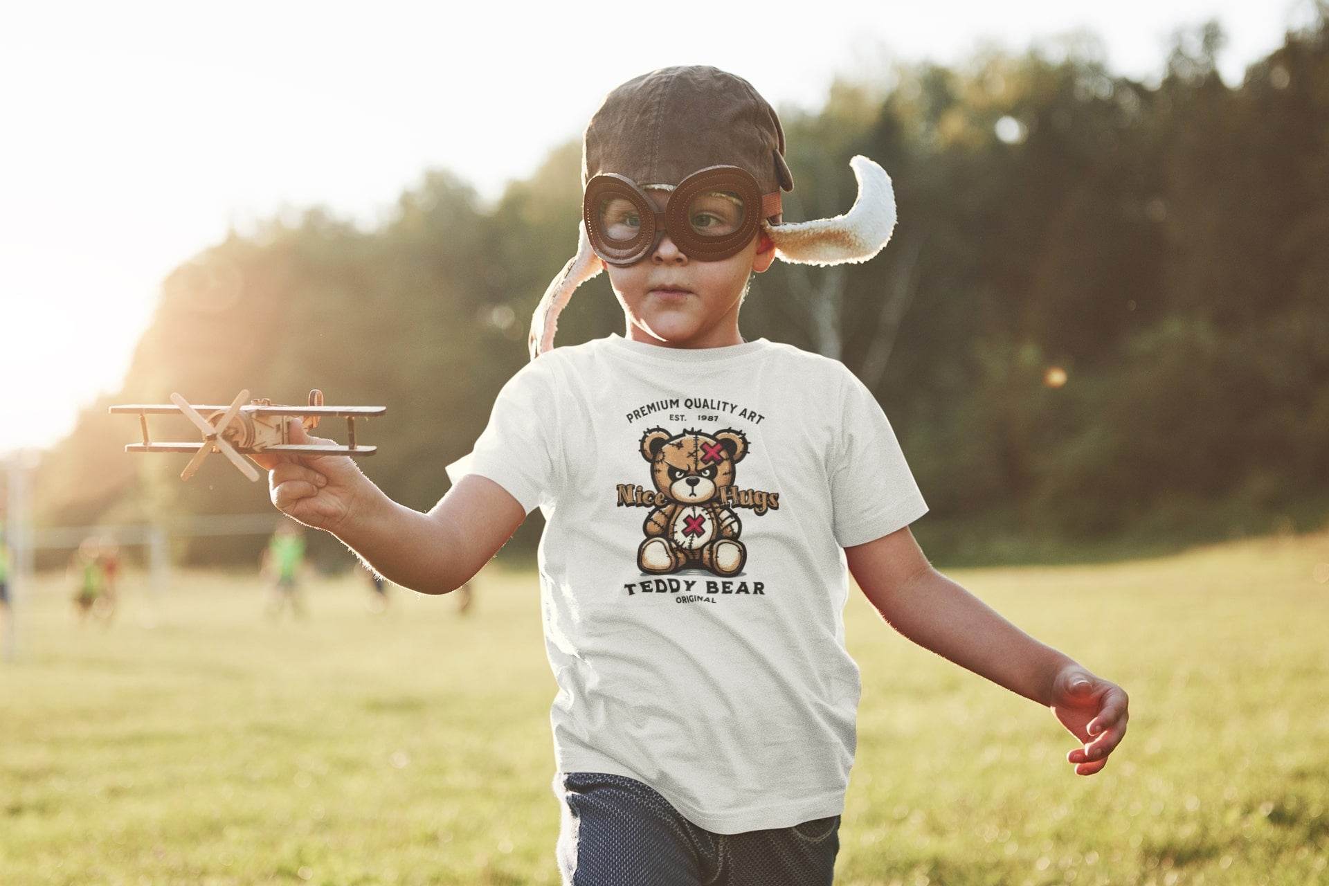 Nice Hugs Angry Teddy Kids T-Shirt #k2 - Psyque