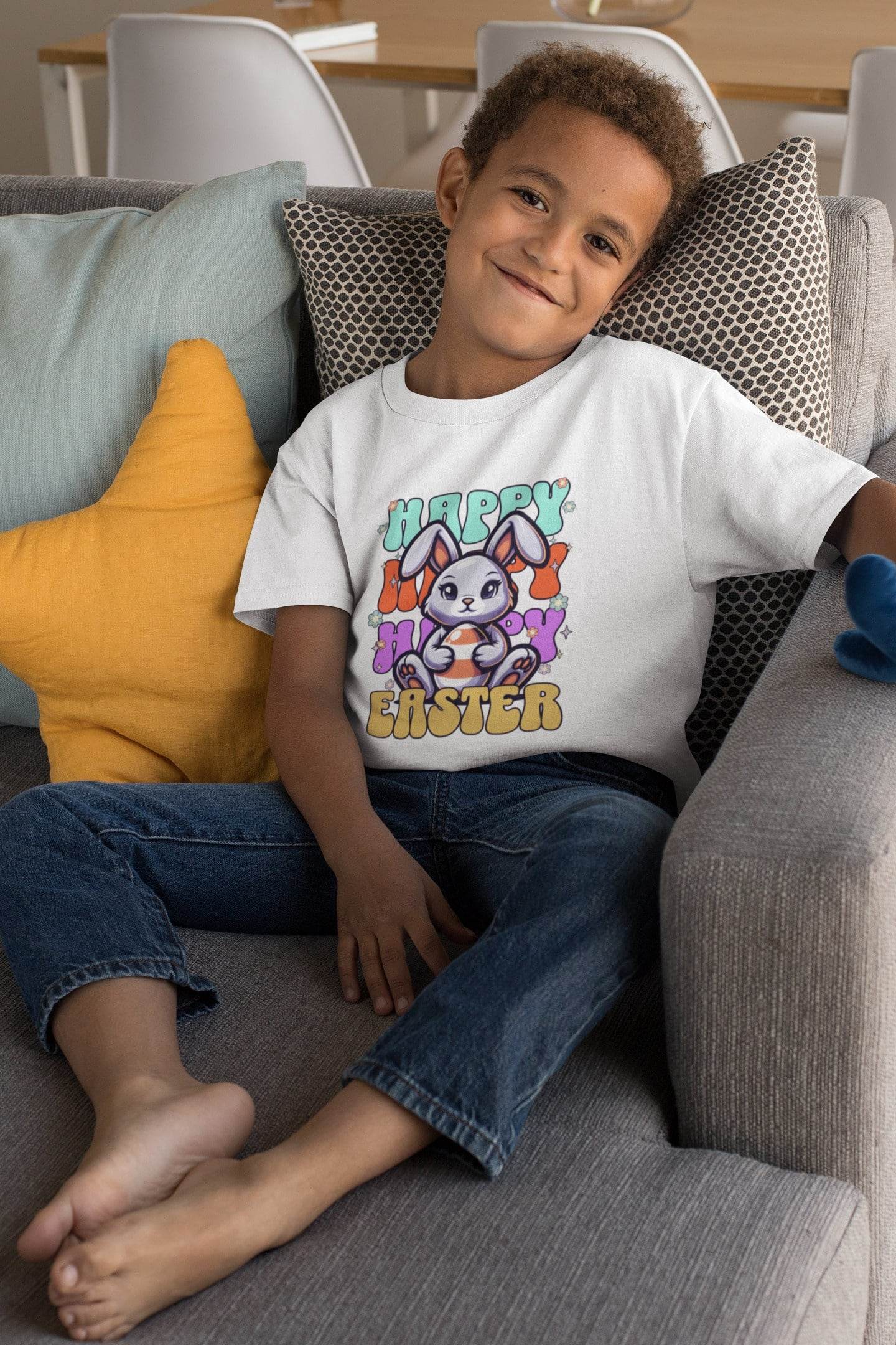 Egg Patrol – Bunny on Duty, Kids T-shirt #ke2 - Psyque