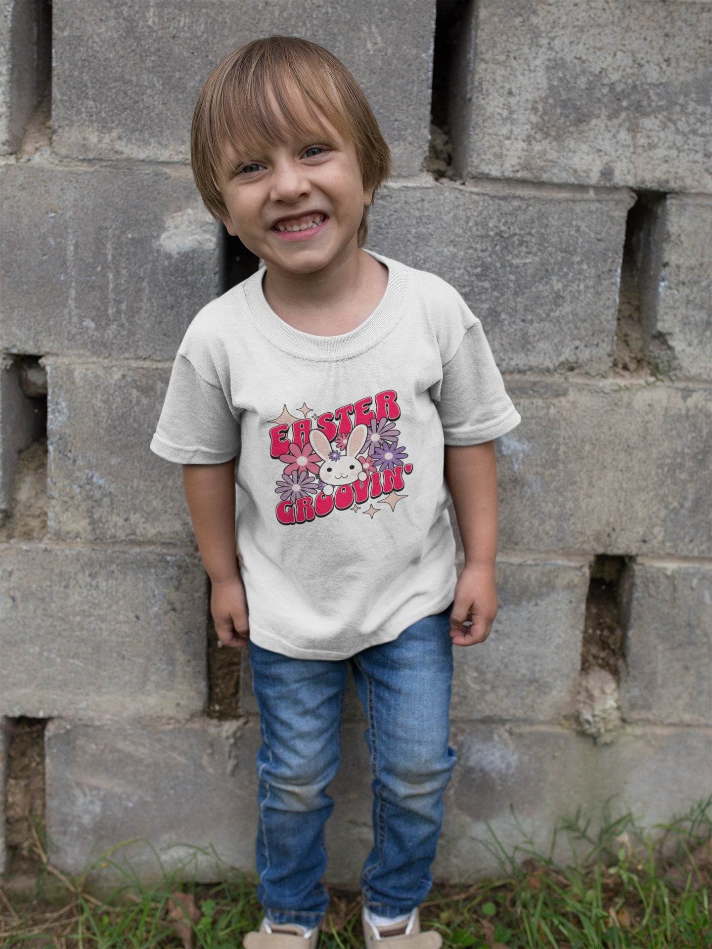 Easter Groovin’ – Bunny Boogie, Kids T-shirt #ke6 - Psyque