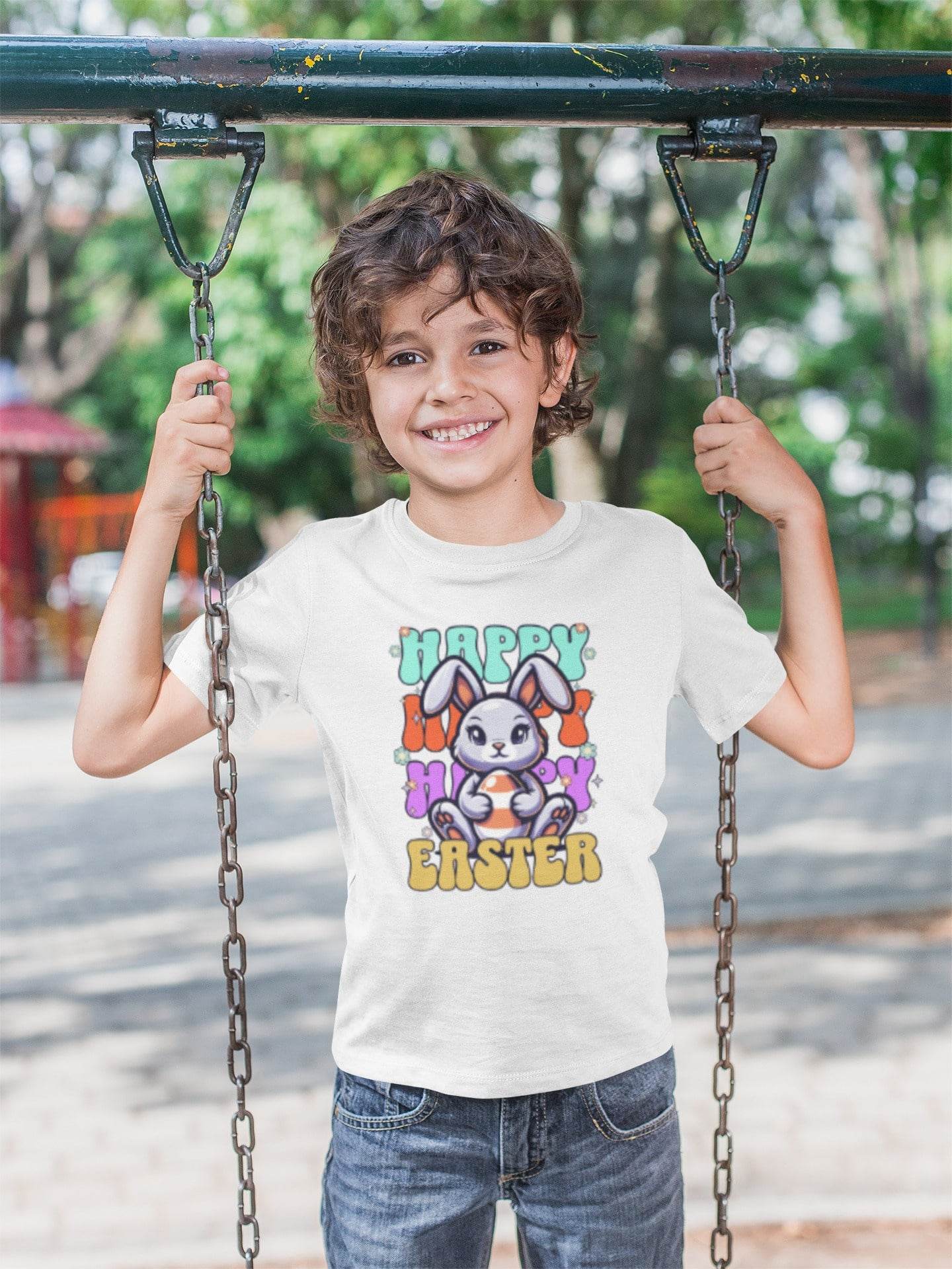 Egg Patrol – Bunny on Duty, Kids T-shirt #ke2 - Psyque