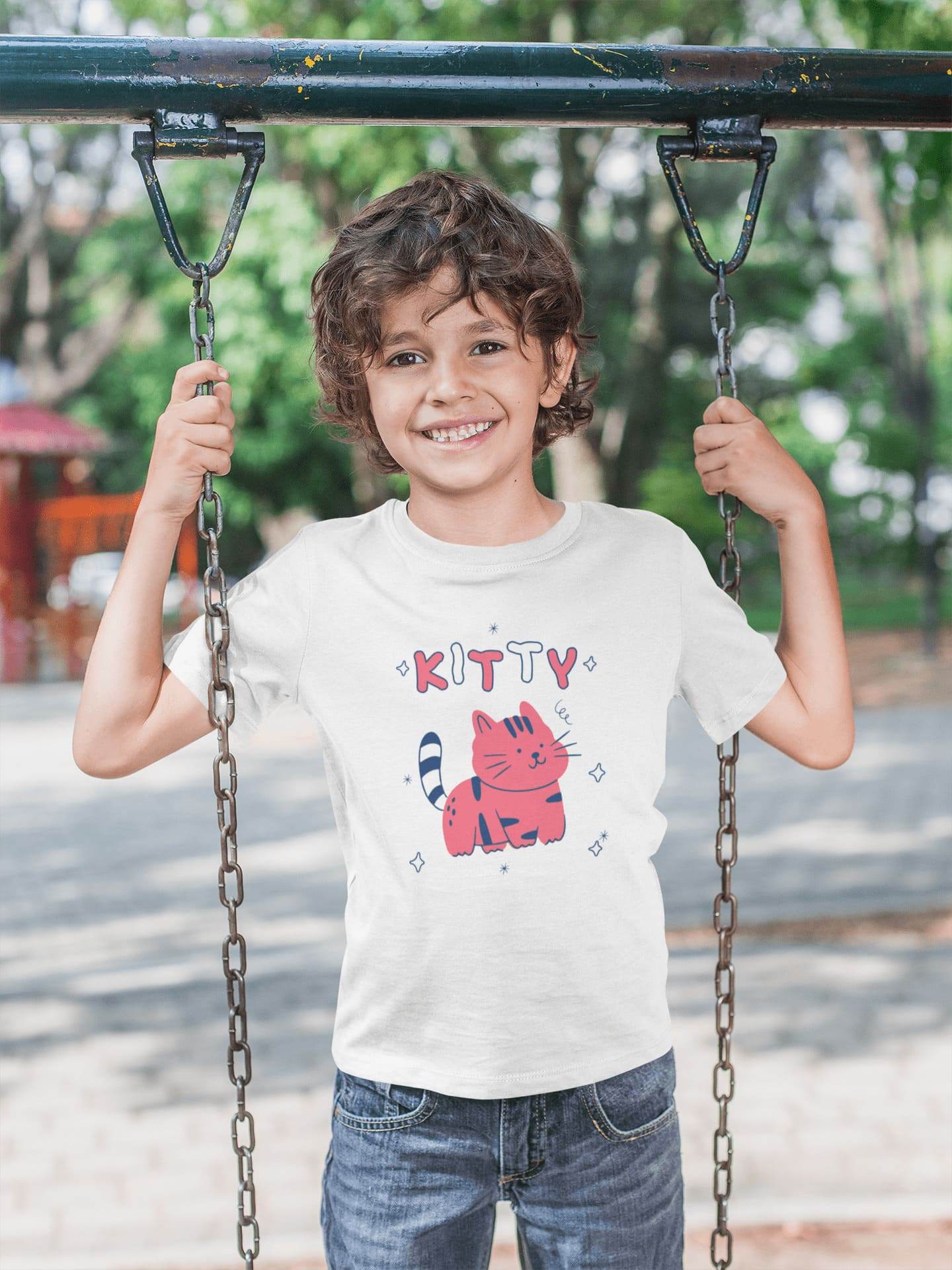 Kitty Kids T-Shirt – Cute Cartoon Cat #k18 - Psyque