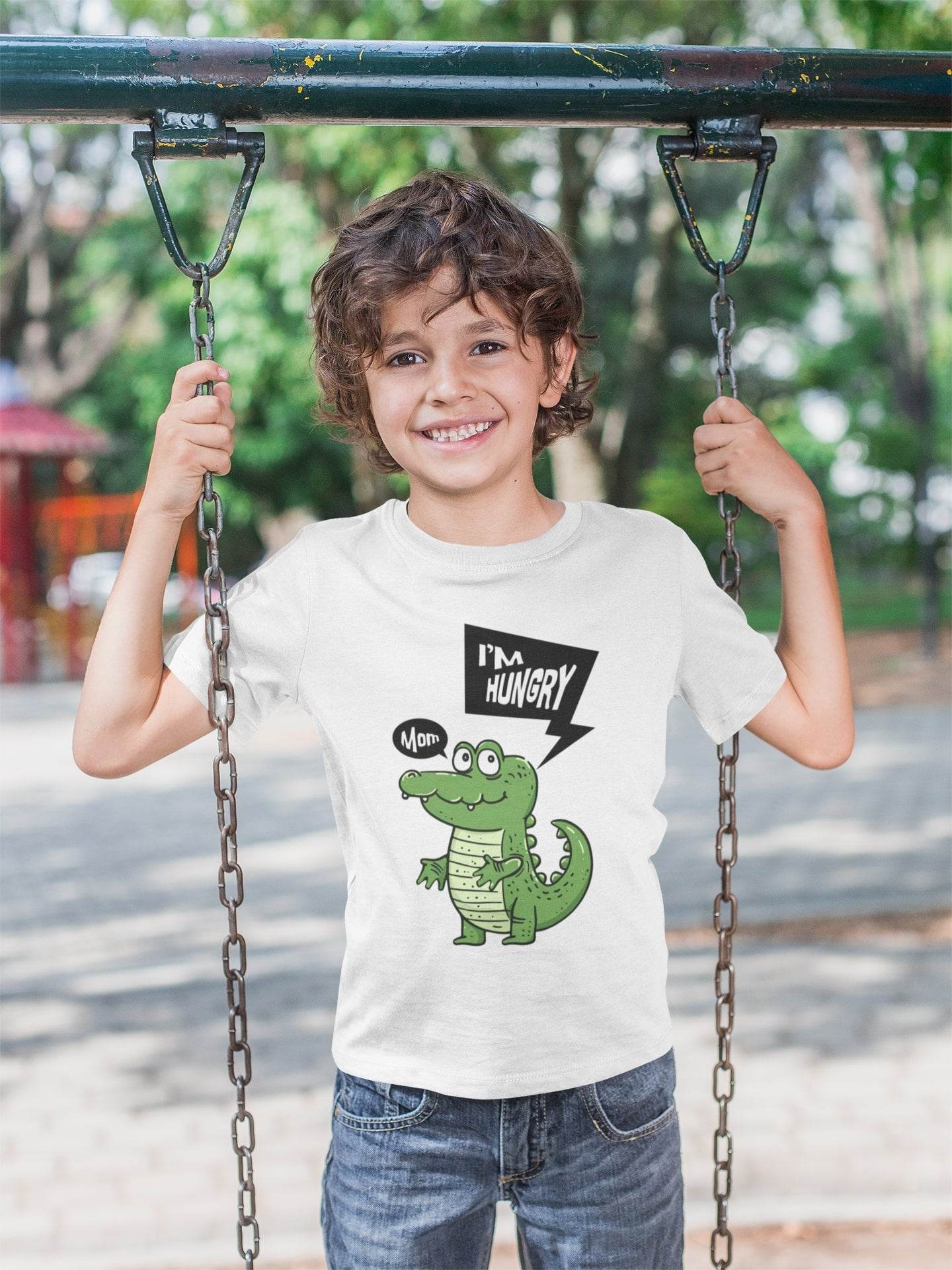 Hungry Croc Kids T-Shirt – Funny Cartoon Crocodile Tee #k16 - Psyque