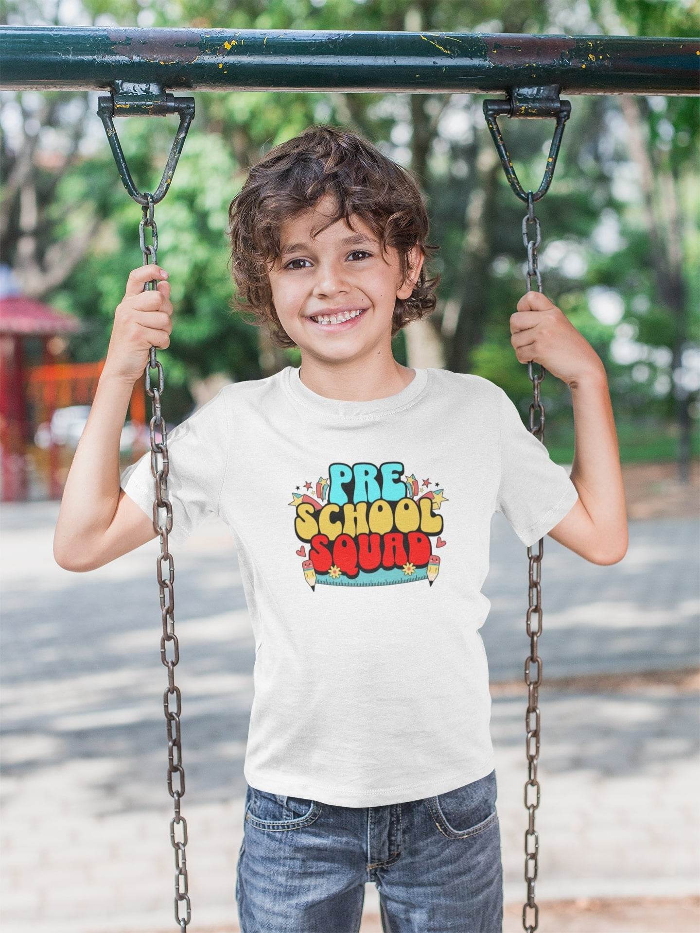 Preschool Squad Kids T-Shirt – Cute School Graphic Tee #k7 - Psyque