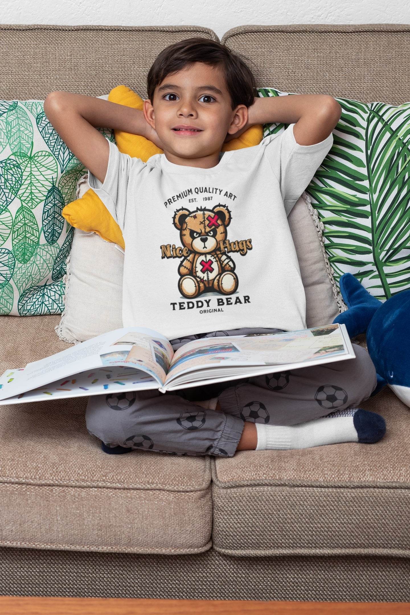 Nice Hugs Angry Teddy Kids T-Shirt #k2 - Psyque