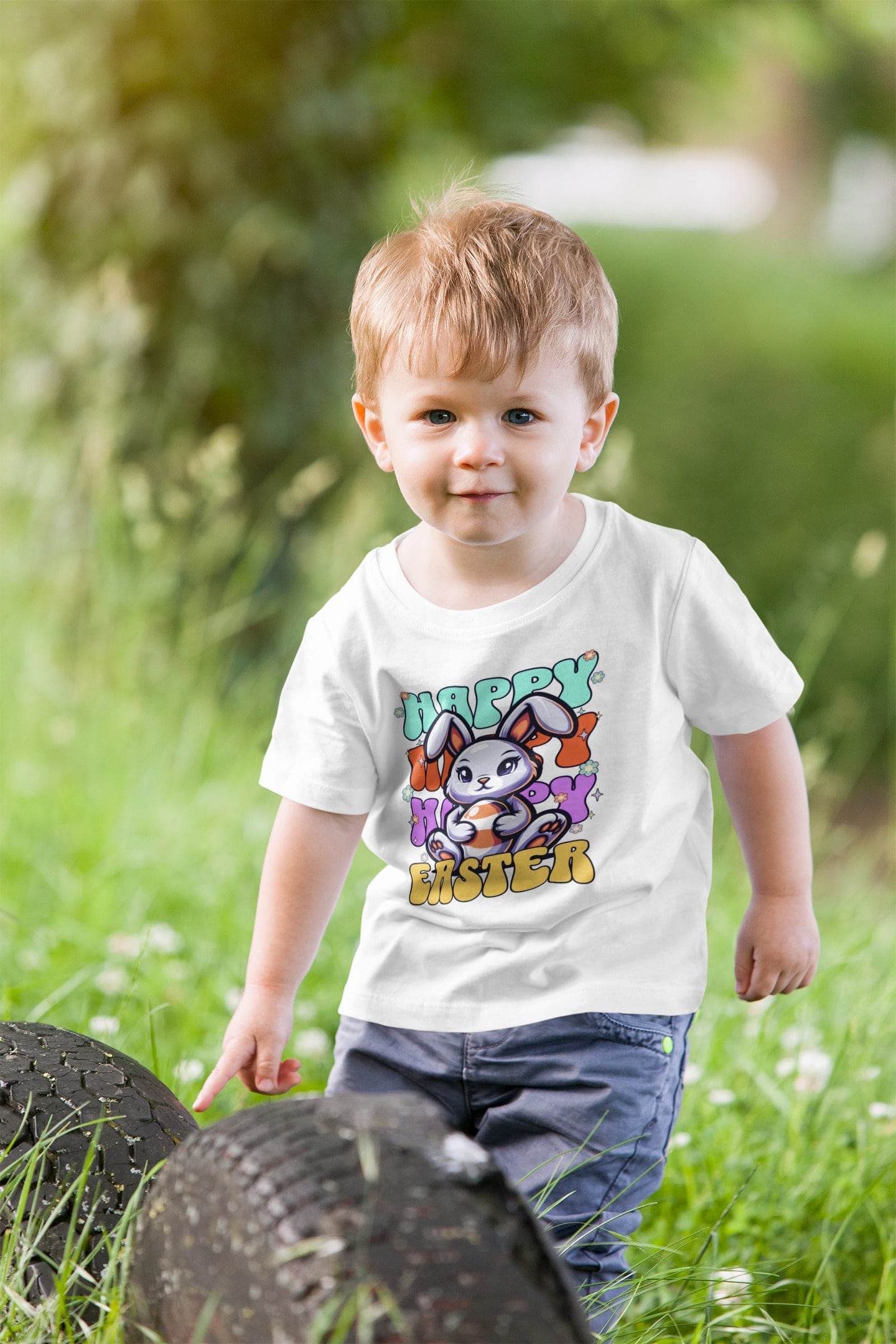 Egg Patrol – Bunny on Duty, Kids T-shirt #ke2 - Psyque