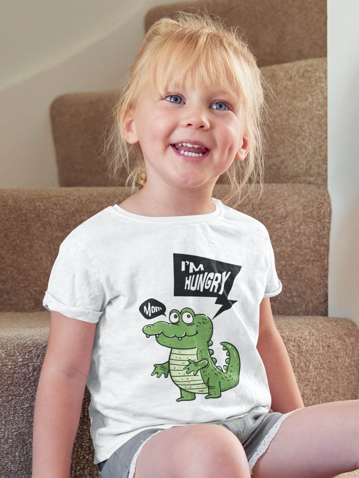 Hungry Croc Kids T-Shirt – Funny Cartoon Crocodile Tee #k16 - Psyque