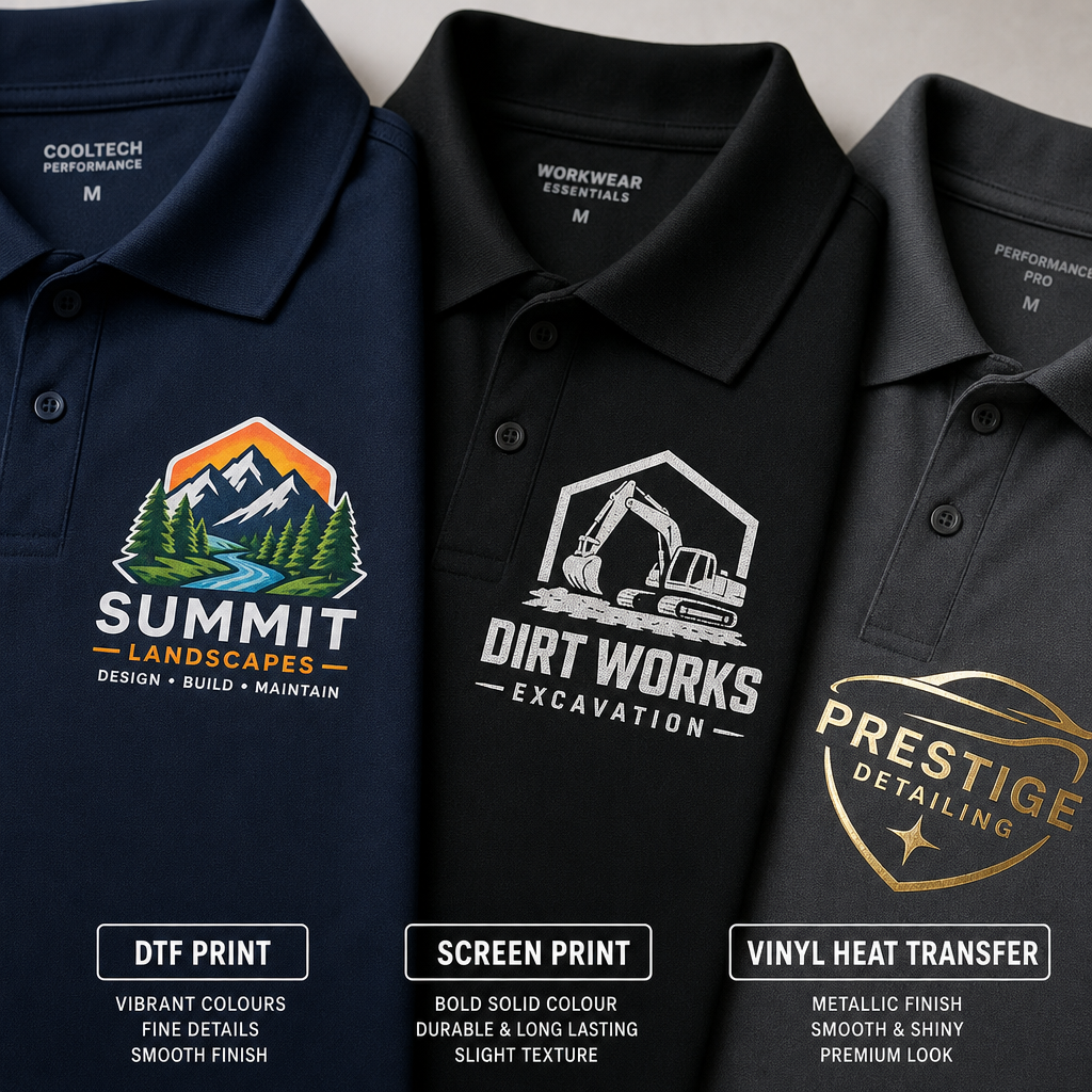 DTF vs Screen Printing vs Vinyl: Best for Workwear