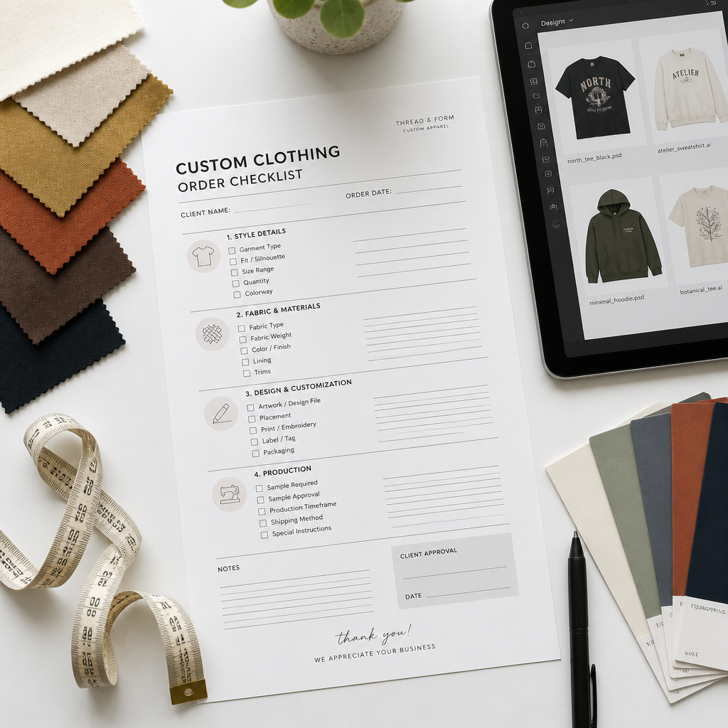 How to Brief a Custom Clothing Order: 8 Must-Knows