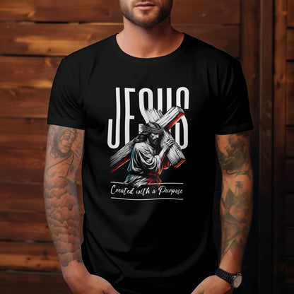 Jesus – Created with a Purpose T-Shirt #re9 - Psyque
