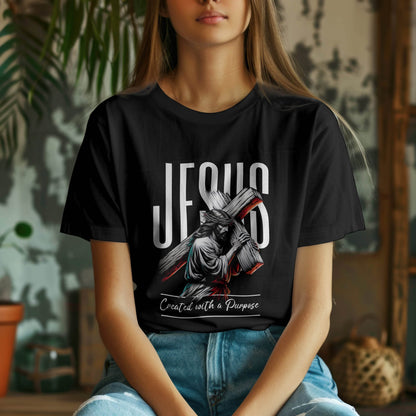 Jesus – Created with a Purpose T-Shirt #re9 - Psyque