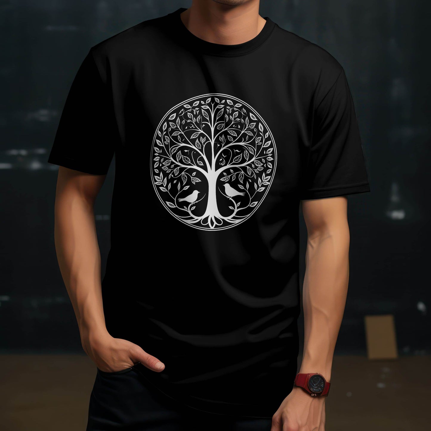 Yggdrasil – Tree of Life Symbol T-shirt #sm1 - Psyque