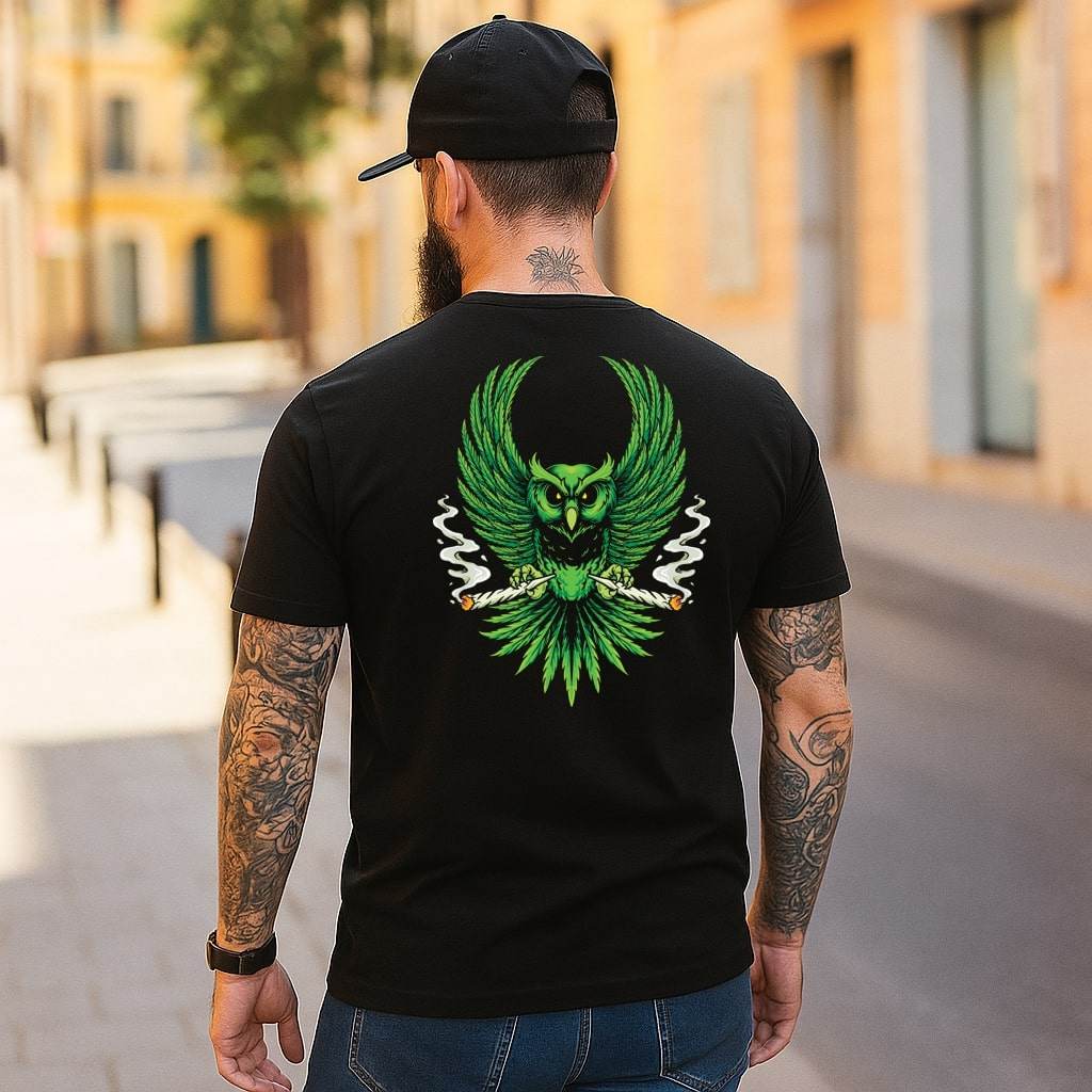 High Hoot – Weed Owl Take-Off T-shirt #st22 - Psyque