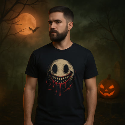 Creepy Smiley Face Halloween T-Shirt #hl14