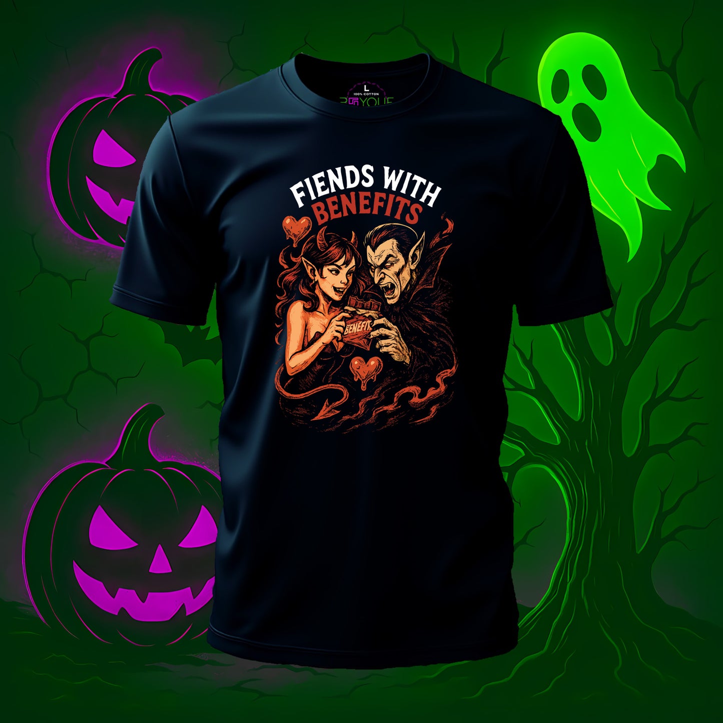 Fiends with Benefits Halloween T-Shirt #hl6