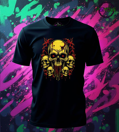 Five Skulls – Blood Ritual Edition T-shirt #s3 - Psyque