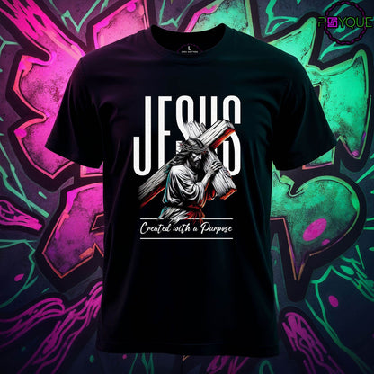 Jesus – Created with a Purpose T-Shirt #re9 - Psyque