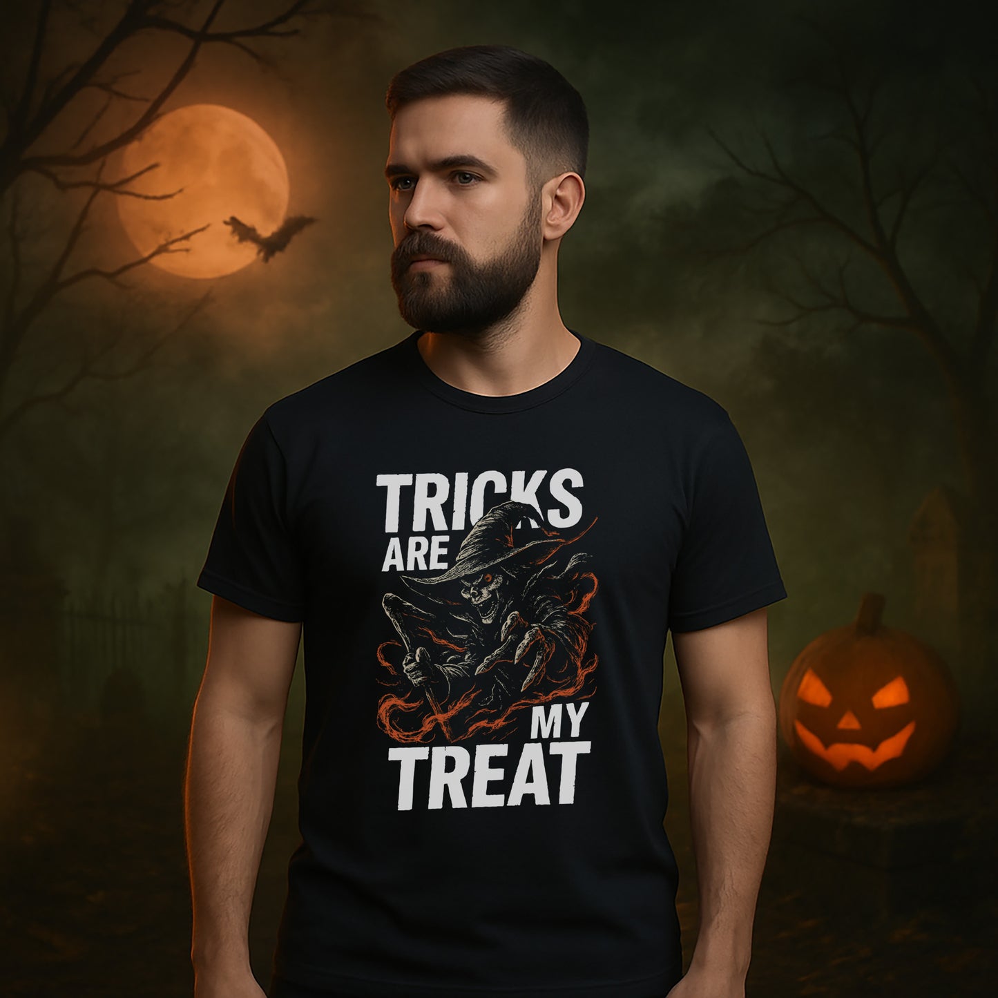 Tricks Are My Treat Halloween Witch T-Shirt #hl16