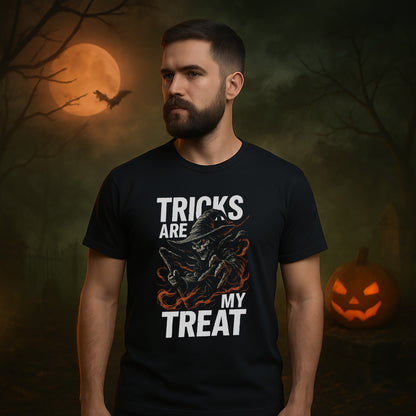 Tricks Are My Treat Halloween Witch T-Shirt #hl16