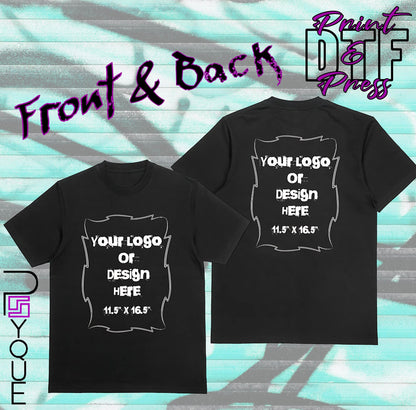 Custom T-Shirt with Any Logo, Text or Image – DTF Print on Cotton