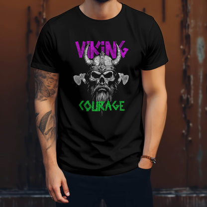 Viking Courage – Axes & Honor T-Shirt #wv5 - Psyque