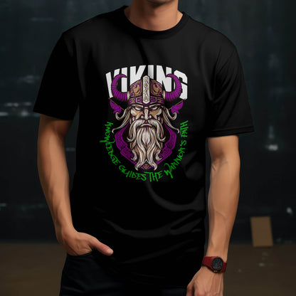Viking – Knowledge Guides the Warrior Path T-Shirt #wv3 - Psyque