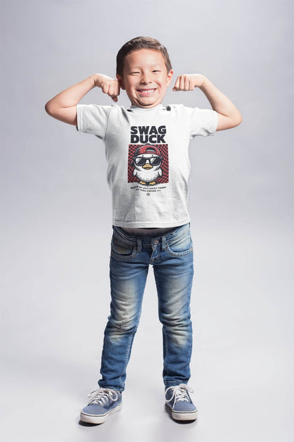 Swag Duck Kids T-Shirt – Cool Duck Graphic Tee #k6 - Psyque