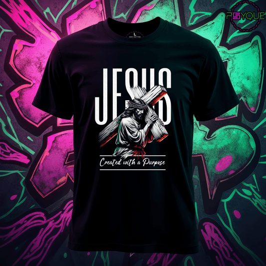Jesus – Created with a Purpose T-Shirt #re9 - Psyque