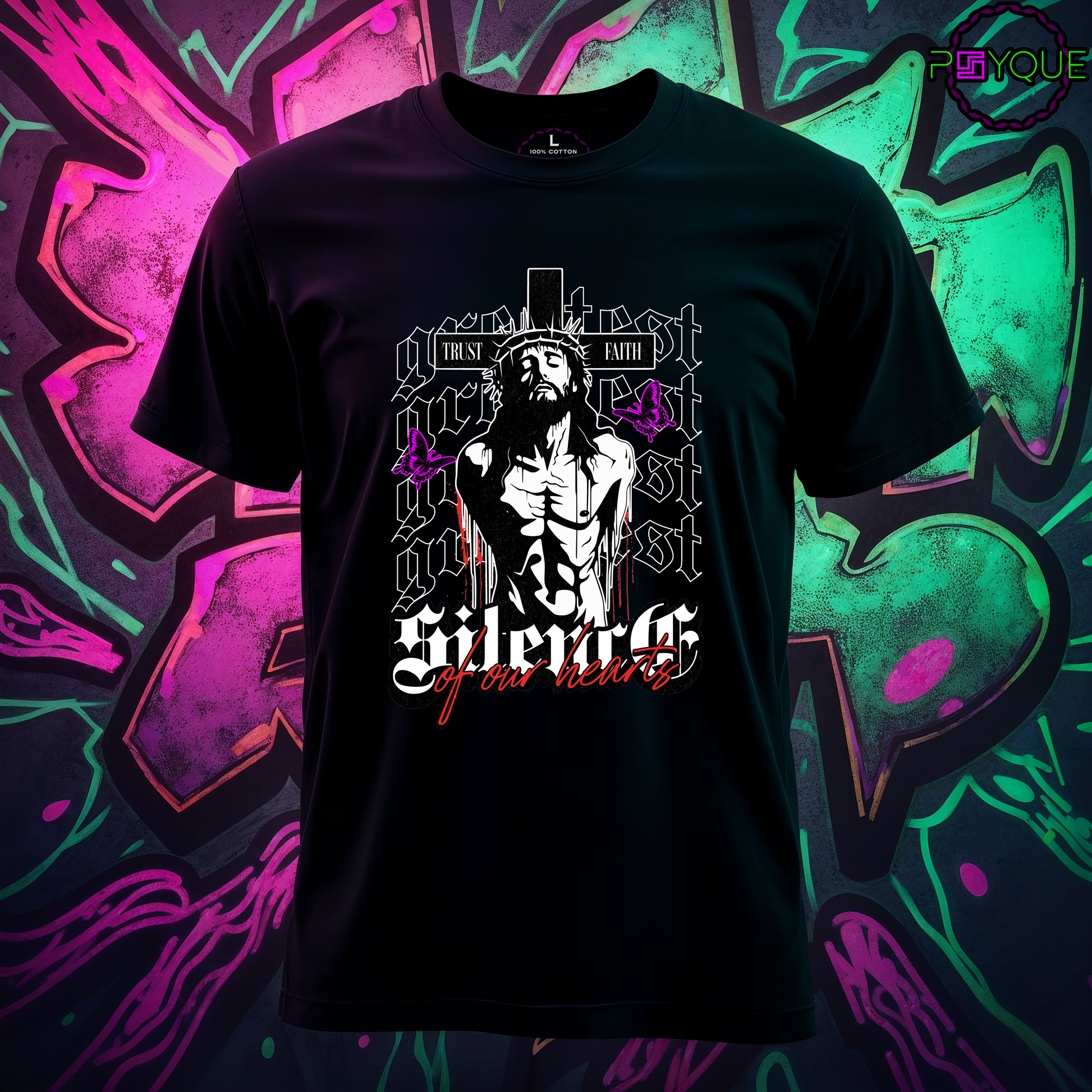 Silence Of Our Hearts T-Shirt Faith Based Apparel Tee Spiritual Saint #re1 - Psyque
