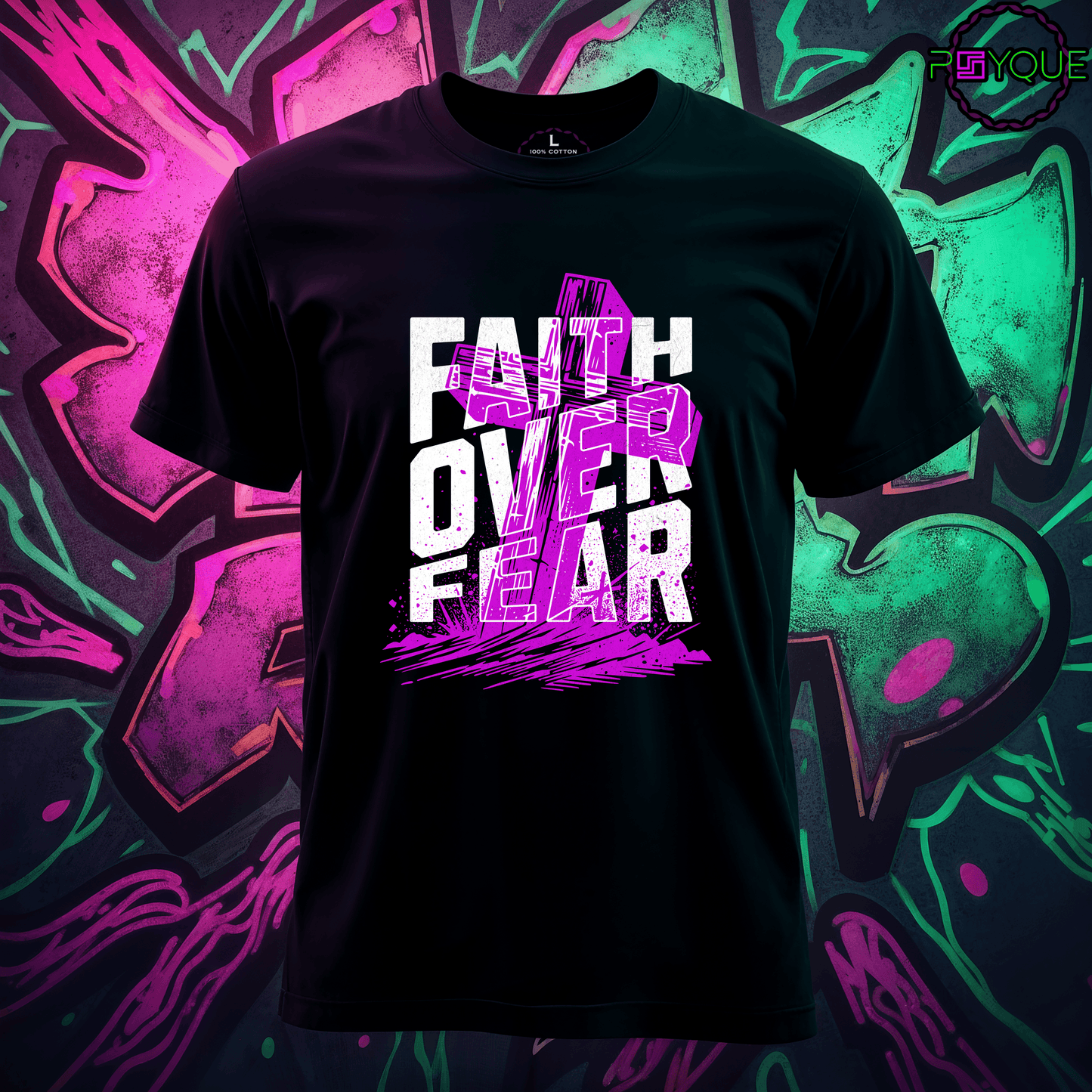 Faith Over Fear T-Shirt #re4 - Psyque