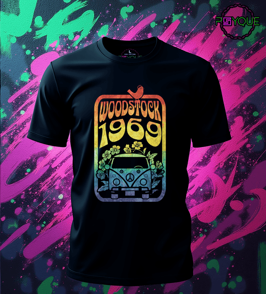 Woodstock 1969 – Tie-Dye Van Edition T-Shirt #tw1 - Psyque