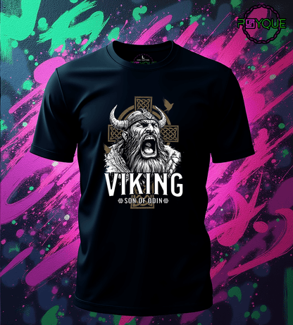 Viking Son of Odin T-Shirt Wiking Helmet Cross Tshirt Norse Valhalla Tee #wv1 - Psyque