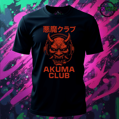 Akuma Club – Chaos Beats & Demonic Frequencies T-Shirt #jp5 - Psyque