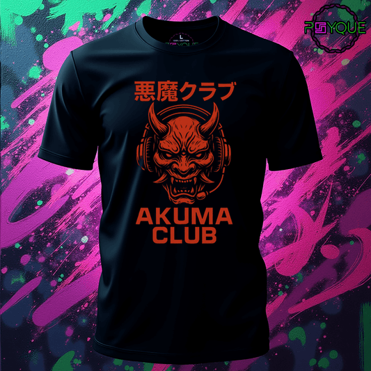 Akuma Club – Chaos Beats & Demonic Frequencies T-Shirt #jp5 - Psyque
