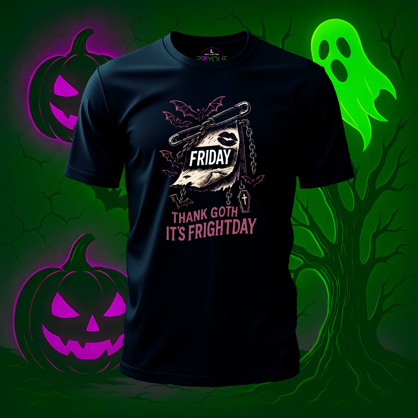 Thank Goth It’s Frightday Halloween T-Shirt #hl8
