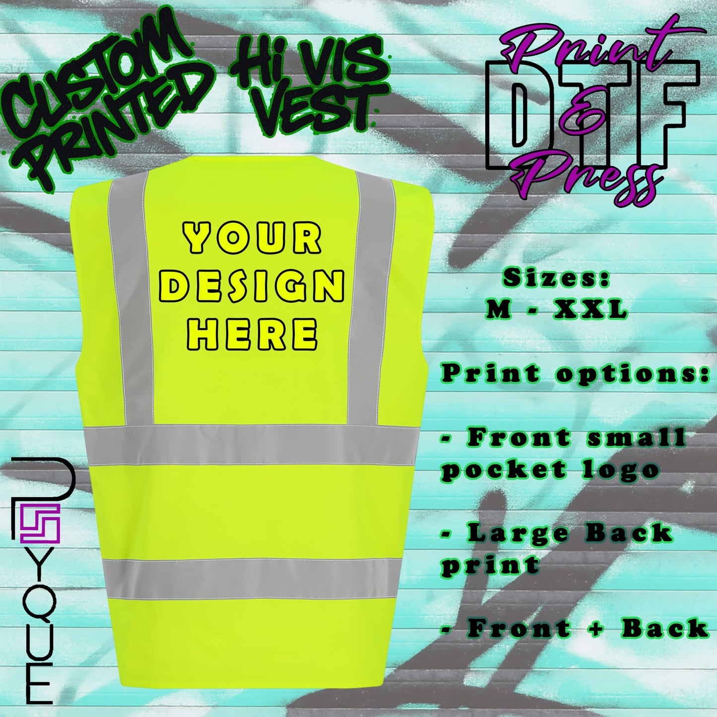 Custom Hi-Vis Vest – Personalised Safety Waistcoat