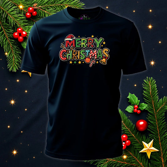 Merry Christmas Colourful Festive T-Shirt #xm6