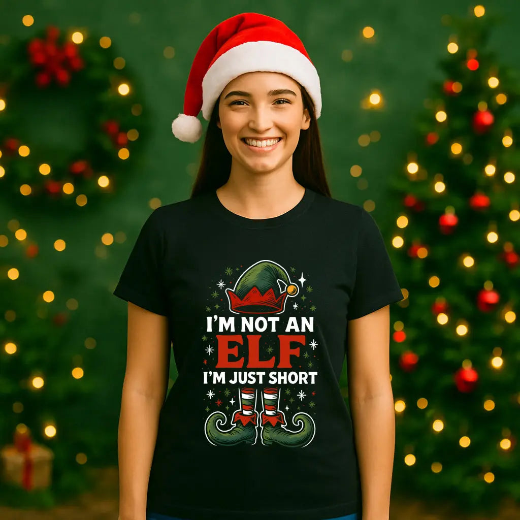 I’m Not an Elf I’m Just Short – Funny Christmas T-Shirt #xm8