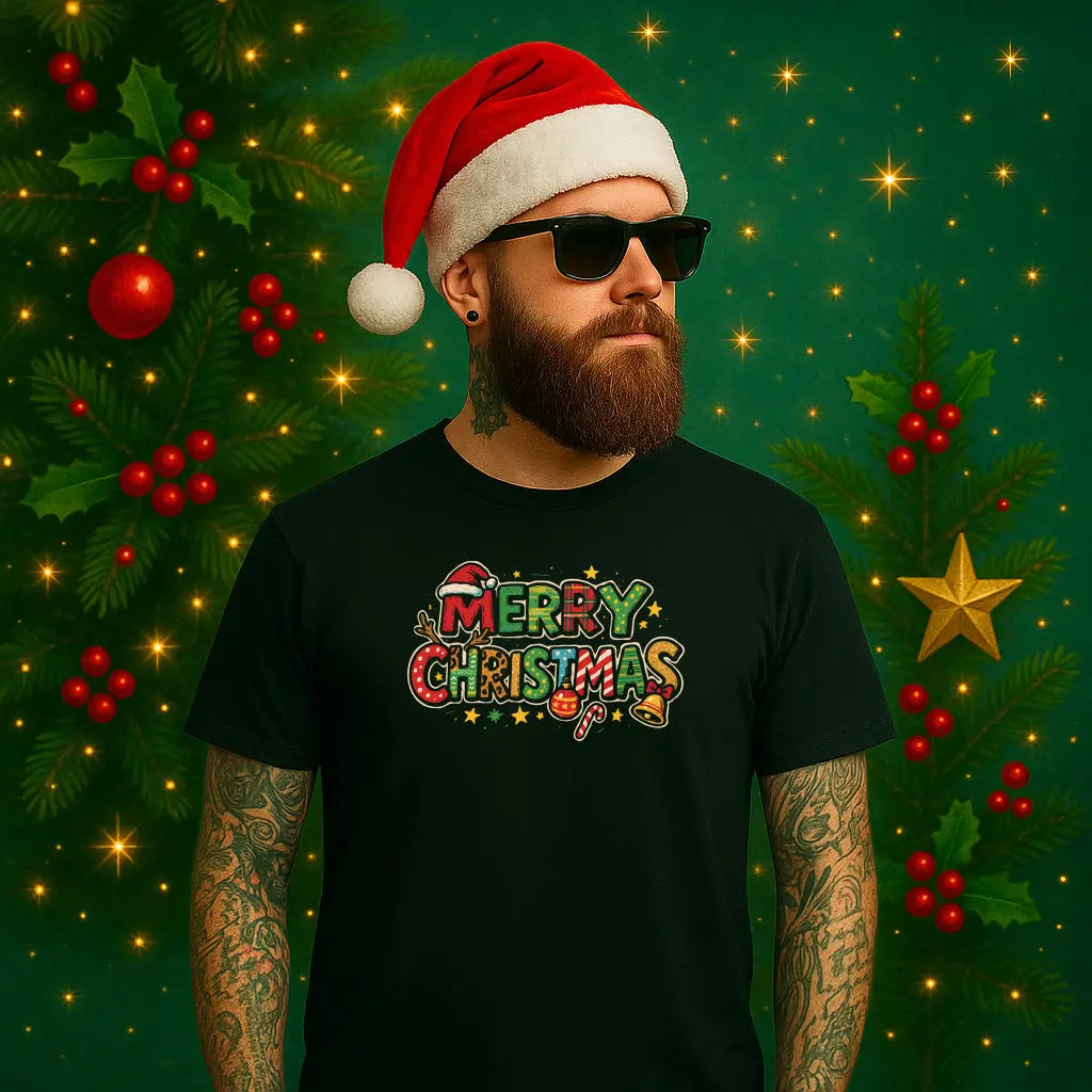 Merry Christmas Colourful Festive T-Shirt #xm6