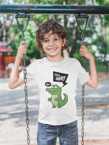 Hungry Croc Kids T-Shirt – Funny Cartoon Crocodile Tee #k16 - Psyque